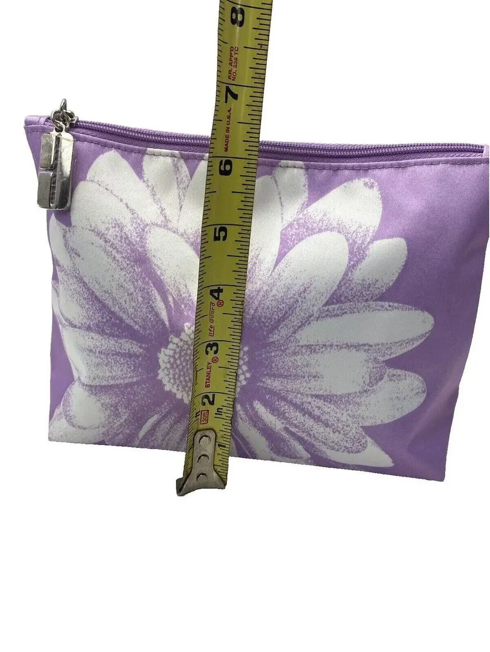Clinique Purple & White Makeup Bag Cosmetic Travel Organizer Pouch New